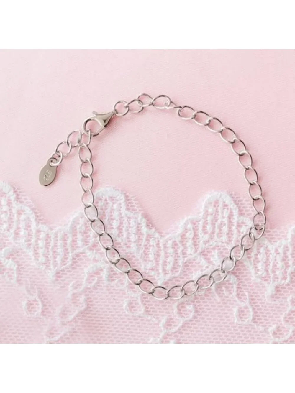 925 Sterling Silver Adjustable Charm Bracelet for Girls, Teens & Women